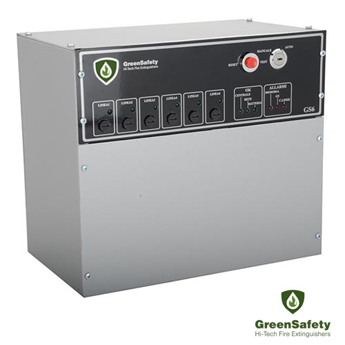 Centralina GS6 per controllo e gestione erogatori antincendio ad aerosol e a polvere a scarica impulsiva green safety